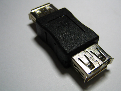 ADAPTADOR / EMPALMADOR USB-2.0_Hembra A - USB_2.0_Hembra A BLANCO/NEGRO - Picture 2 of 2