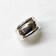 Solid Sterling Silver 925 Wide Polished Dome Band Ring 12 mm Sz: 7