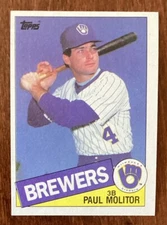 1985 Topps - #522 Paul Molitor HOFer - near mint condition - FREE SHIPPING