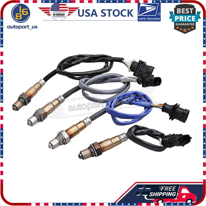 4PCS Upstream&Down Oxygen O2 Sensors For 14-20 Maserati Levante Ghibli 3.0L 3.8L