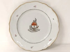 Plate Compagnie Des Indes Coat Of Arms Family Ehrenbill Sweden Qianlong 18th
