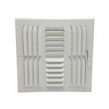 ProSelect PS4CWML - 10" x 10" Duct Connection - Steel Four-Way Sidewall/Ceili...