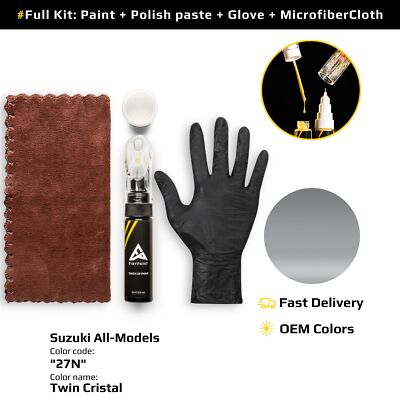 Touch up Paint for Suzuki Code: 27N Twin Cristal Easy Apply Scratch Repair