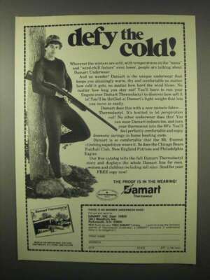 1980 Damart Underwear Ad - Defy the Cold