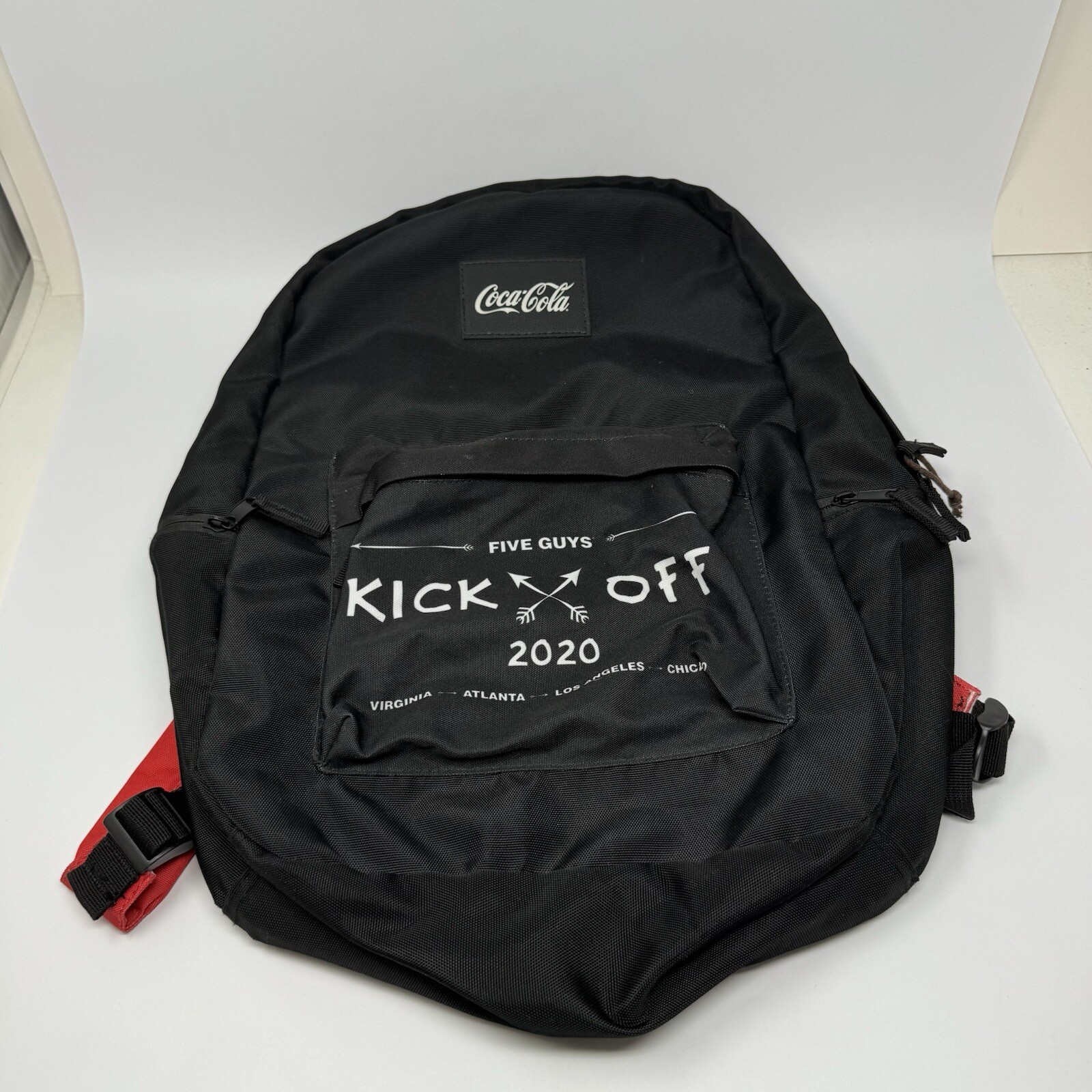Five Guys X Coca Cola Black Backpack 2020 Limited Edition VA ATL LA Chicago