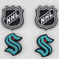 NHL Seattle Kraken Hockey Team For Crocs Shoe Charms - 4 Pieces