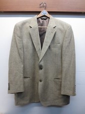 EUC Jos A Bank Sport Coat Tan Silk Tweed 2 Button 1 Vent Size 46R