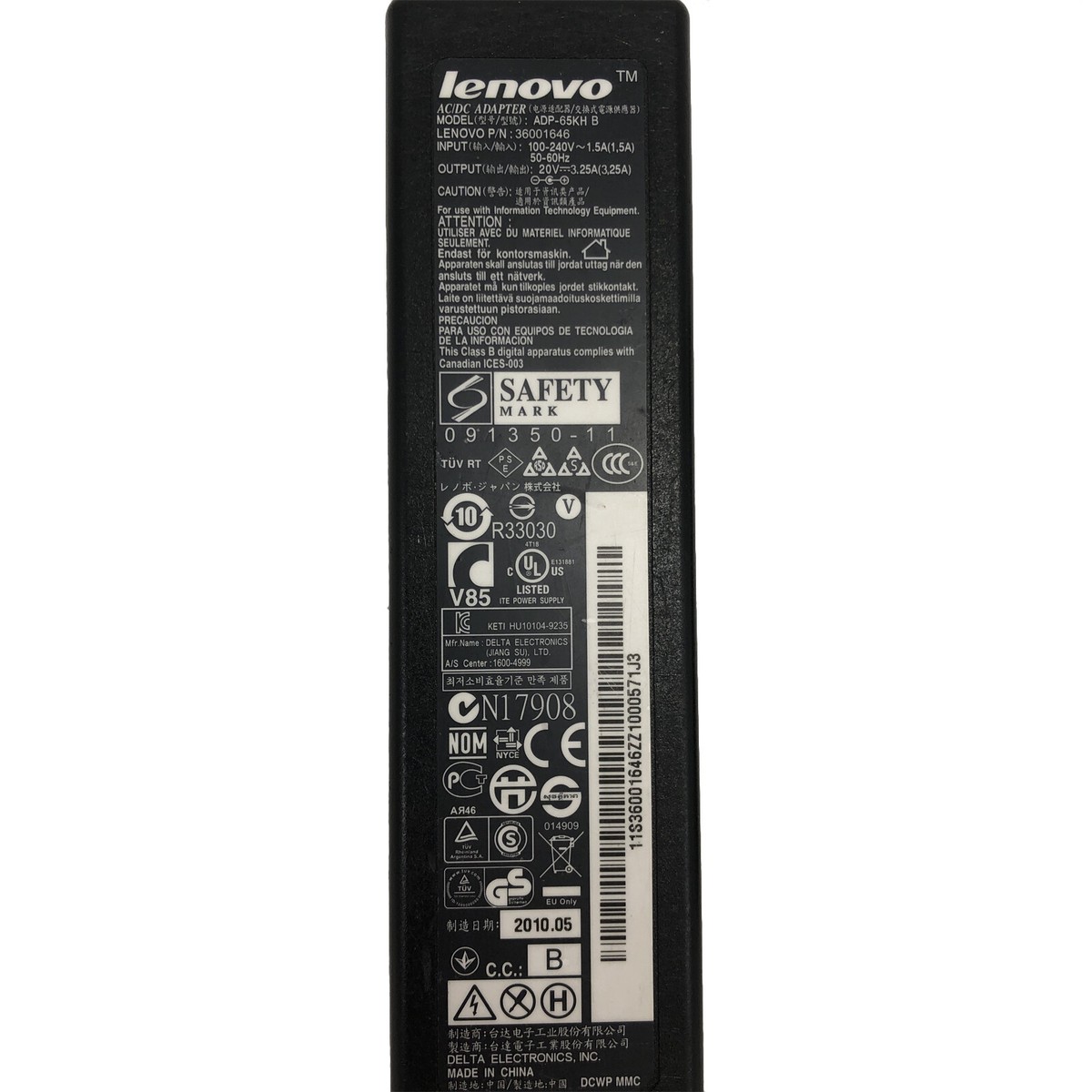 Genuine Lenovo PA-1650-56LC 36001651 AC/DC Power Supply Adapter 
