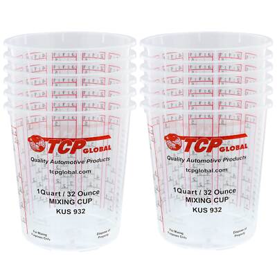 Cup Holders For Toyota Tundra 32 Oz Paint & Epoxy Mixing Cups (Pack Of 12) - Calibrated Ratios For Easy Measuring Calibrated Ratio Cups - Foto 3