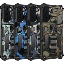 For Samsung Galaxy S24 S23 S22 S21 Note20 Heavy Duty Rugged Kickstand Case