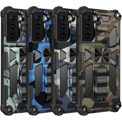 For Samsung Galaxy S24 FE S23 S22 Ultra Heavy Duty Rugged Case Kickstand Cover