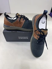 Rockport Works Men's TruFlex Steel Toe Sneaker RK4691 Blue/Brown Size 11.5W