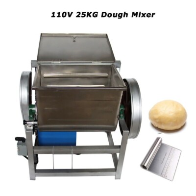 110V 25KG Restaurant Dough Kneading Machine Food 50QT