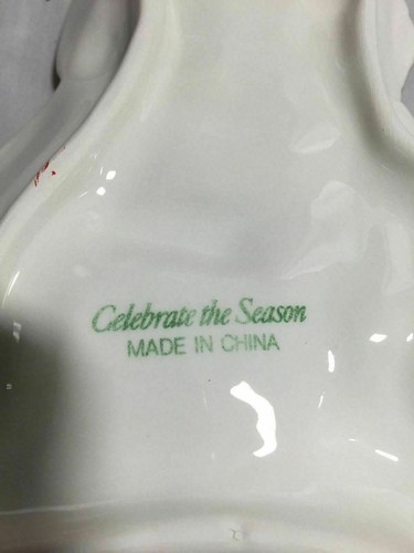 CELEBRATE THE SEASON TEDDY BEAR CANDY DISH NIB A177 - Picture 6 of 6