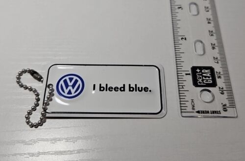 Volkswagen I Bleed Blue Los Angeles Dodgers License Plate Keychain 3 X 1 Inch - Picture 2 of 3