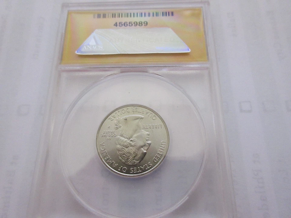 2000-P , Washington Quarter , Massachusetts , ANACS , MS 66 - Image 2 of 2