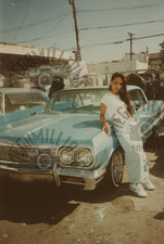 Foto vintage años 90 LATINA CHICANA LOS ANGELES CHOLA 189 LOWRIDER impala 64