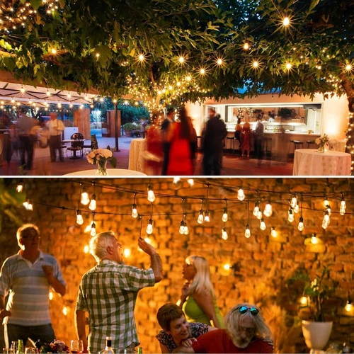 Festoon Lights Outdoor Waterproof Graden Outdoor String Lights Mains Powered - Picture 8 of 14