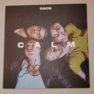 5 Seconds Of Summer 5sos Signed Calm Artcard Card 6''×6'' 15cm ; Youngblood CD 