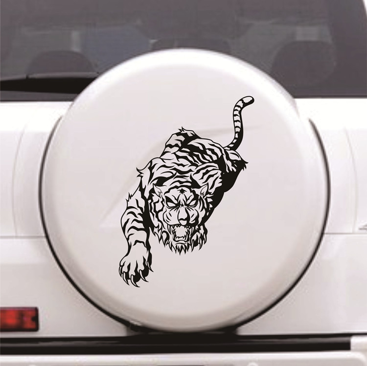 Car Decals Running Tiger 12''x20'' for RAV4 Vinyl Spare tire