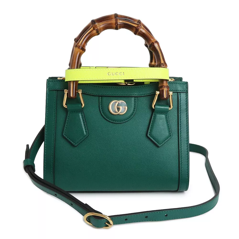 Gucci bambou Diana mini fourre tout 2 voies sac à main bandoulière cuir de veau T