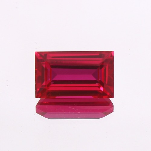 AAA 11x8 MM Natural Mozambique Pigeon Blood Red Ruby Loose Baguette Cut Gemstone - Picture 5 of 6