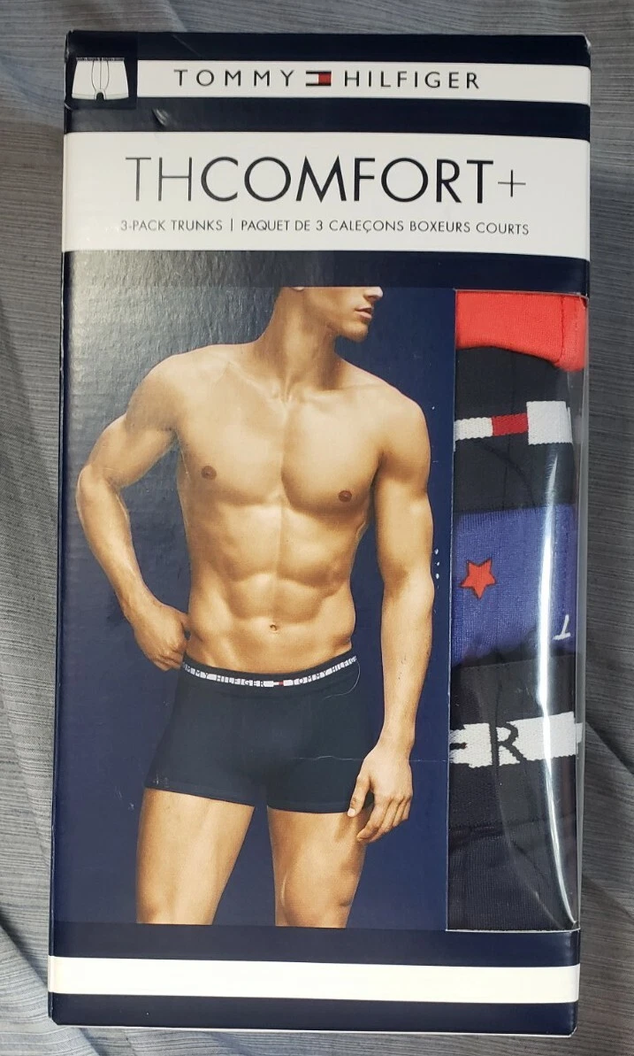 Tommy Hilfiger Men&#039;s TH Underwear 3-Pack Trunks NEW Large | eBay