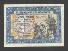 Spain 1 Peseta 01-06-1940 UNC  P. 121  Letter A  Banknotes, Uncirculated