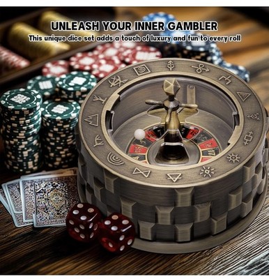 CZYY Roulette Dice - 7-in-1 Metal Spinner Dice Set Unique Spinning Dice Desk ...