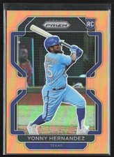 Yonny Hernandez 2022 Panini Prizm Neon Orange RC /100 #21 Texas Rangers
