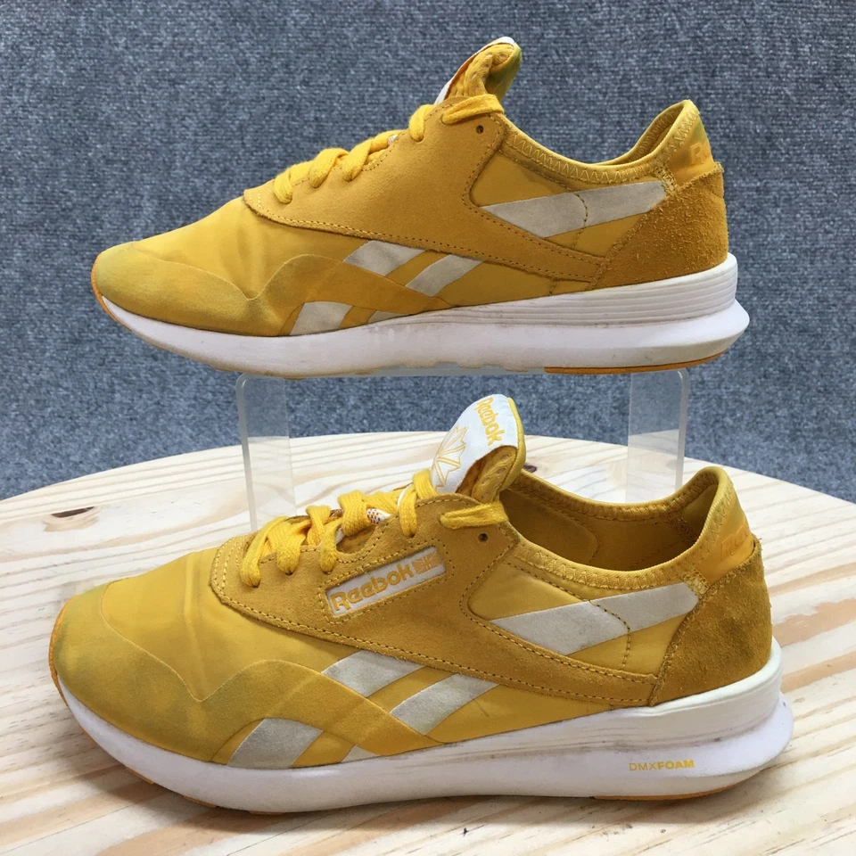 Reebok Shoes Womens 8 Classic Running Sneakers Yellow Low Top Athletic CN3630 - Image 2 of 4