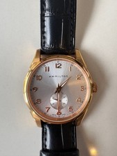 Hamilton Jazzmaster Small Seconds Watch Black Leather Strap 40mm Quartz