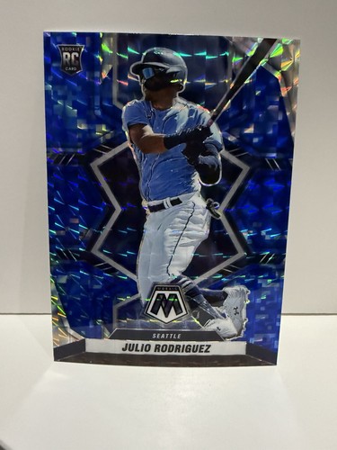 Julio Rodriguez (RC) 2022 Panini Mosaic Rookie Blue Camo Mosaic Prizm Mariners