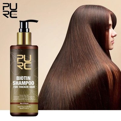 PURC Biotin Hair Growth Shampoo 300ml Anti Hair Loss Repair Frizz Care