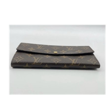 Auth Louis Vuitton Monogram Portefeuille Sarah Long Wallet