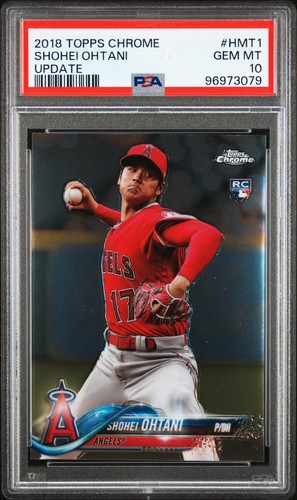 2018 TOPPS CHROME UPDATE #HMT1 SHOHEI OHTANI ROOKIE RC PSA 10