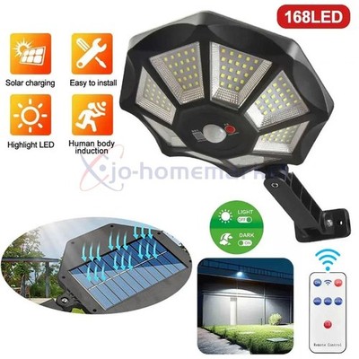 Solar Lights Outdoor 168LED Motion Sensor Flood Light Dusk to Dawn Solar Lamp US