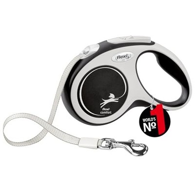 Flexi New Comfort Tape Small Hundeleine 5m schwarz für Hunde unter 15kgab JP