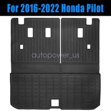 For 2016-2022 Honda Pilot Tpe Backrest Mats Trunk Cargo Liner All Weather New