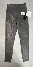 NWT Beyond Yoga Shine On Gray High Waist Ankle Leggings XS Nylon Spandex Stretch