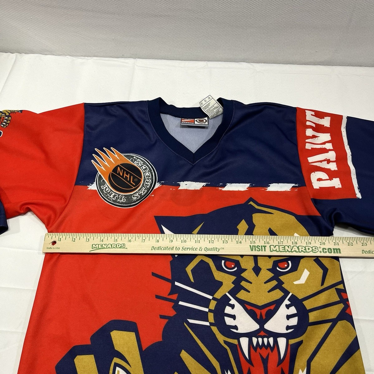 Vtg 90's Florida Panthers Team Nike Jersey All Over Print NHL