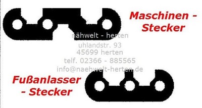 Kabelsatz für ältere BERNINA-Nähmaschinen 830 mit electron. Fußanlasser 3/3pol.