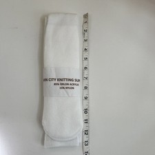 VTG Tube Socks Acrylic 80s White 25" 90's NOS Sports USA Made Nylon Comfortable