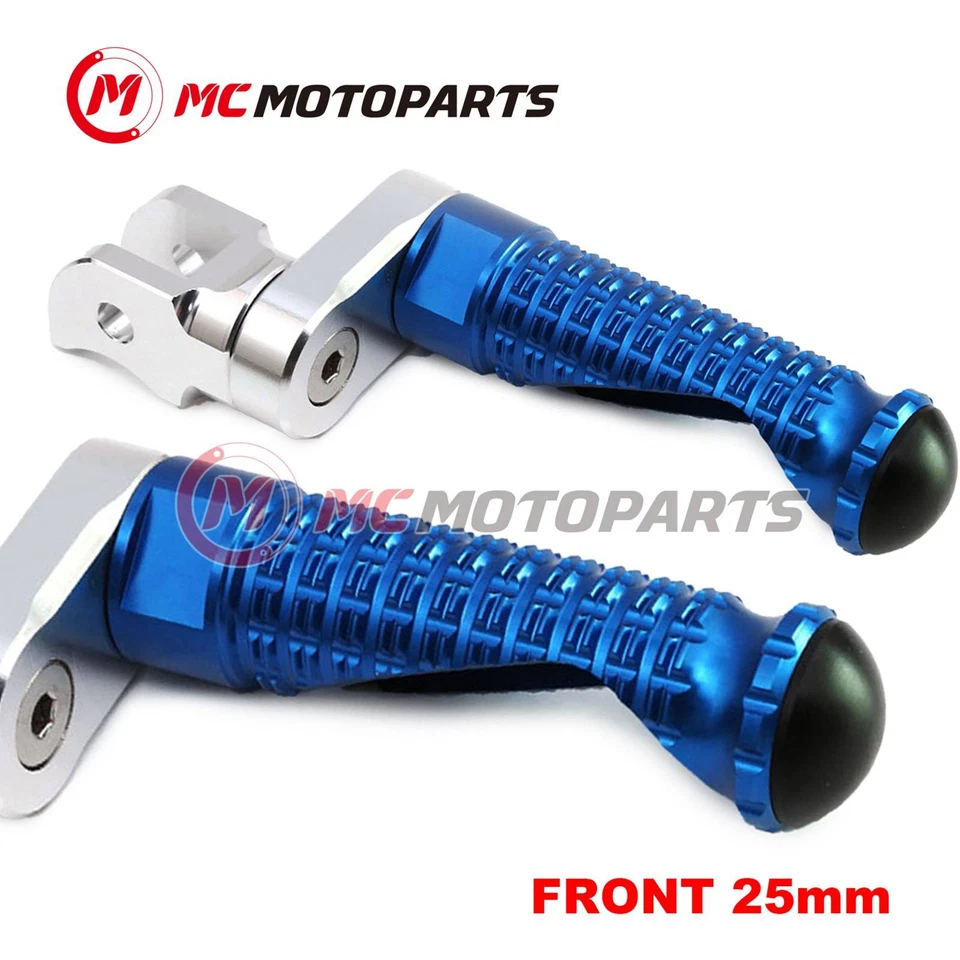 Para Triumph Daytona 900 93-99 98 97 96 MPRO 25 mm Descenso AZUL Pies de piloto Foto 2 de 4