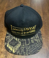 Harry Potter-I Solemnly Swear That I Am Up To No Good/Map Snapback Hat/Cap-NWT