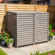Garden Universe Wheelie Bin Storage Unit 2 x 240L Wheelie Bins Outdoor Storage