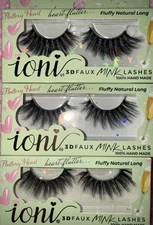IONI LASH LOT THE BRIDAL SUITE / STYLE HEARTFLUTTER FLUFFY NATURAL LONG  (3) XXL
