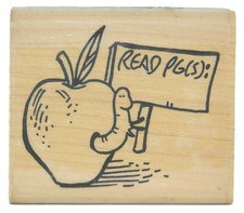 Stamps by Impression READ PAGES Teacher's Wood Mount Rubber Stamp