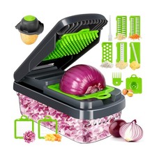 Vegetable Chopper,12-in-1 Multifunctional Food Chopper,Professional Onion Cho...