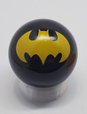 Batman Logo Black Glass 1" Logo Marble w/ Stand
